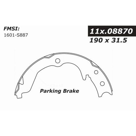 CENTRIC PARTS Centric Brake Shoes, 111.08870 111.08870